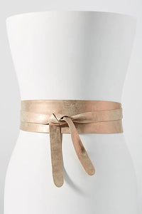 Rose Shimmer Wrap Belt