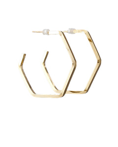 Gold Octagon Hoops