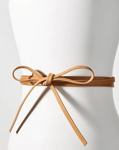 Tan Skinny Wrap Belt (thinner than regular wrap belt, longer ties)