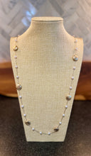 Gold Round & Pearl Long Necklace