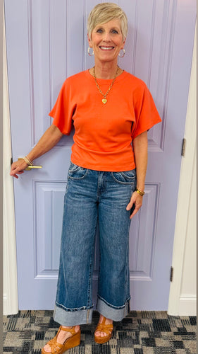 The C&M Wide Sleeve Tee (Orange)