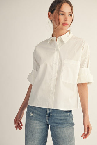 The Charlize Button Down (White)