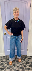 The C&M Wide Sleeve Tee (Black 1x1)