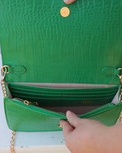 The Bryn Clutch (Kelly Green Croc)
