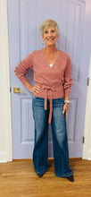 The Lydia Wrap Sweater (Rose)