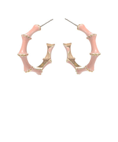 The Medium Color Bamboo Hoops