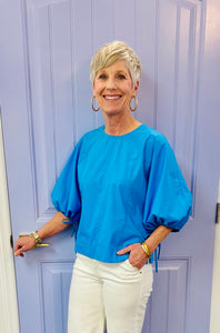 The Cora Top by Joy Joy (Pool Blue)