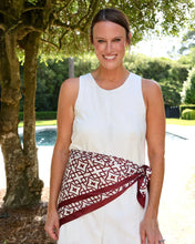 The Langston Geometric Scarf (Large Burgundy)