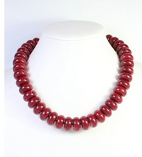 The Pipestone Marble Beaded Necklace (Burgundy)