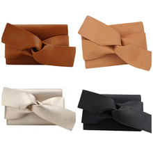 Bow Leather Clutch