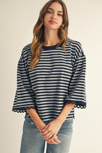 The Bobbi Stripe Top (Navy)