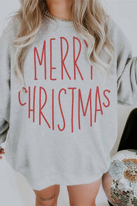 Merry Christmas Sweatshirt (Grey) *Final Sale
