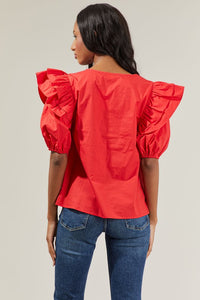 The Fiona Top (Red) *Final Sale