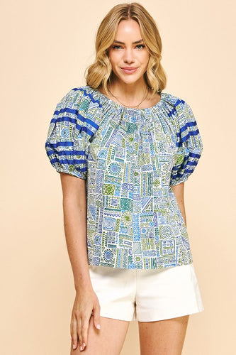 The Farrah Top (Geometric)*Final Sale*