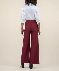 The Meg Wide Leg Trouser (Wine)