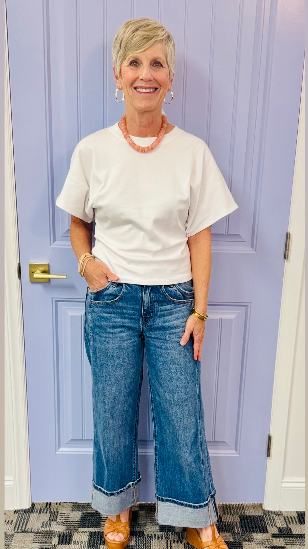 The C&M Wide Sleeve Tee (White)
