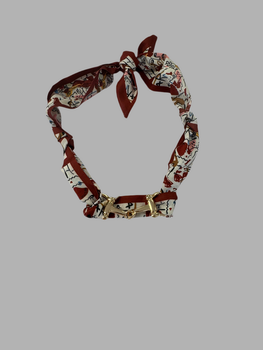 Horsebit Abstract Scarf Necklace