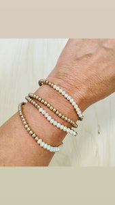 The Gold & Glass Beaded Bracelet Set