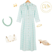 The Harper Blue Check Dress by Garland*30%off