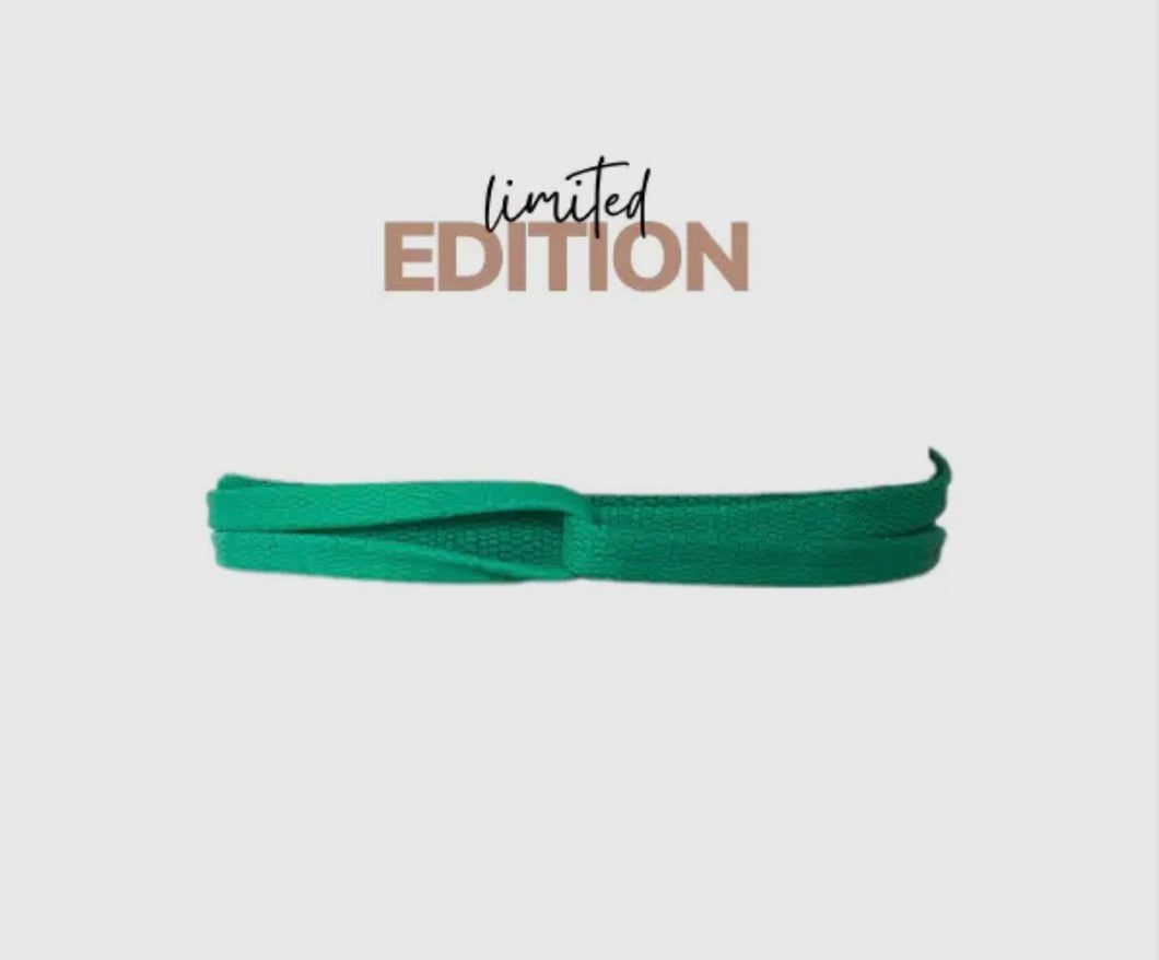 Green (Snake embossed)Skinny Wrap Belt (thinner than regular wrap belt, longer ties)