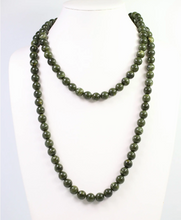 The Lithgow Marble Beaded Necklace (Olive Green)