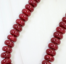 The Pipestone Marble Beaded Necklace (Burgundy)