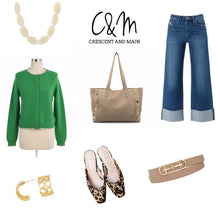 The Hendrix Cardigan (Kelly Green & Pink)