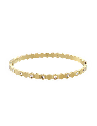 Gold Hexagon Bangle