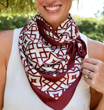 The Langston Geometric Scarf (Large Burgundy)