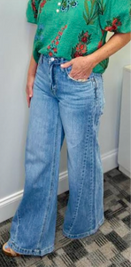 The Olivia Inset Wide Leg Jean