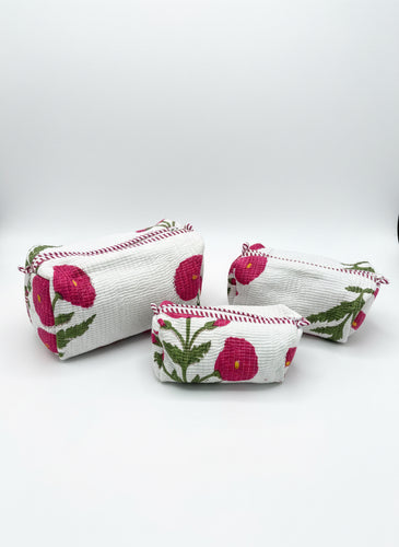 Pretty in Pink Cosmetic Bags (3 Sizes Available)