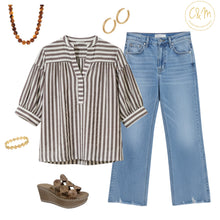 The Indigo Top (Brown)*Final Sale