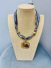 USC  Gamecock Scarf Necklace (gold accent beads w/Gamecock C)