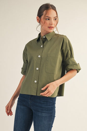Charlize Button Down (Olive)