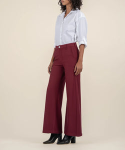 The Meg Wide Leg Trouser (Wine)