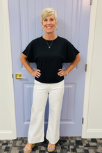 The C&M Wide Sleeve Slub Cotton Tee (Black)