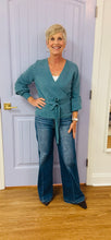 The Lydia Wrap Sweater (Teal)