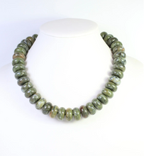 The Pipestone Marble Beaded Necklace (Olive)