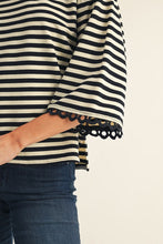 The Bobbi Stripe Top (Black)