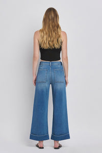 The Kris Wide Leg Cuffed Jean