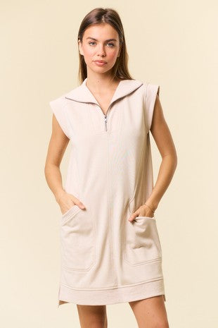 The Gidget Sweatshirt Dress (Cream)