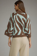 The Luanne Sweater (Brown/Sky Blue)