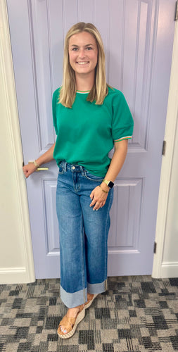 The Marcella Top (Kelly Green)