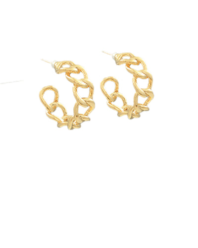 Gold Chain Hoops