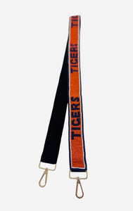 Clemson “Tigers”  Beaded Bag Strap