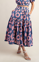 The Salem Skirt (Blue/Coral)