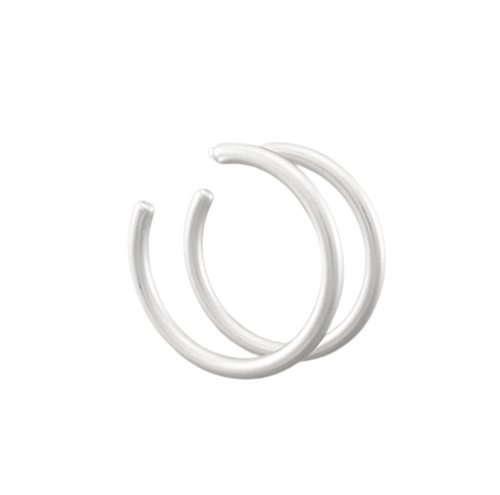 The Medium Hoop (Matte Silver)