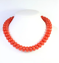 The Pipestone Marble Beaded Necklace (Fall Orange)
