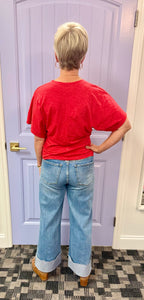 The C&M Wide Sleeve Tee (Scarlet)