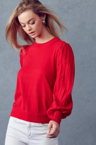 The Mina Sweater (Tomato Red) *Final Sale